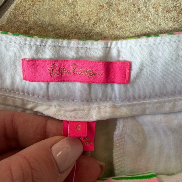 Lilly Pulitzer Pink and Green Patterned Shorts - Picture 4 of 7